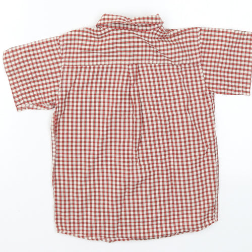 Logg Boys Red Check  Basic Button-Up Size 4 Years