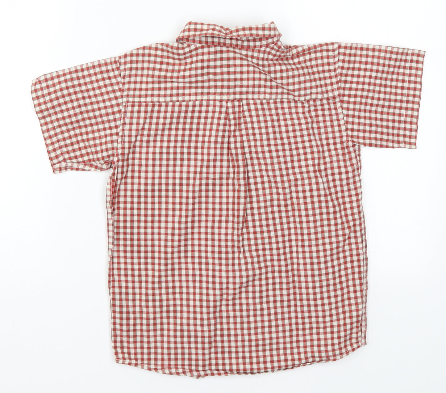 Logg Boys Red Check  Basic Button-Up Size 4 Years