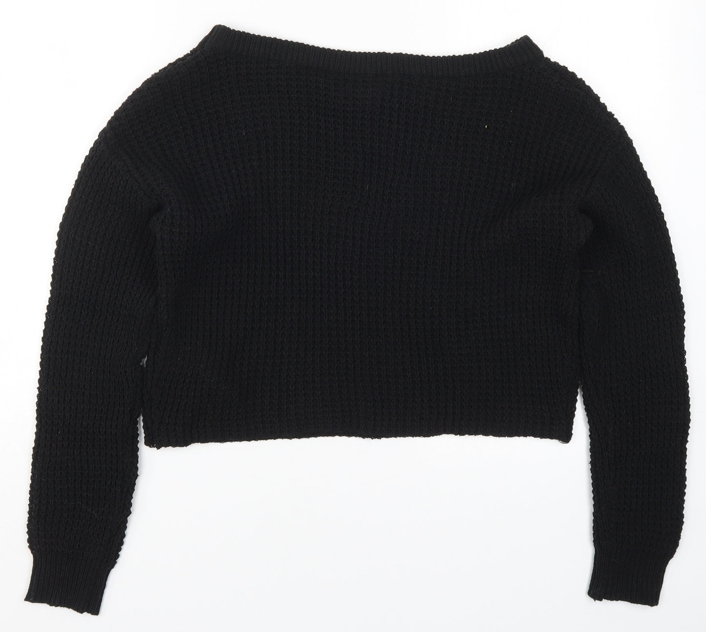 Missguided Womens Black  Knit Pullover Jumper Size 6