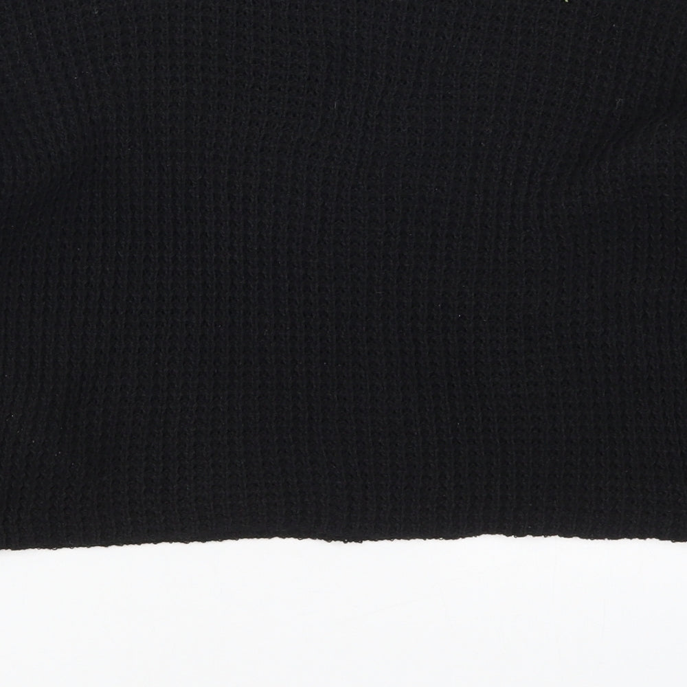 Missguided Womens Black  Knit Pullover Jumper Size 6