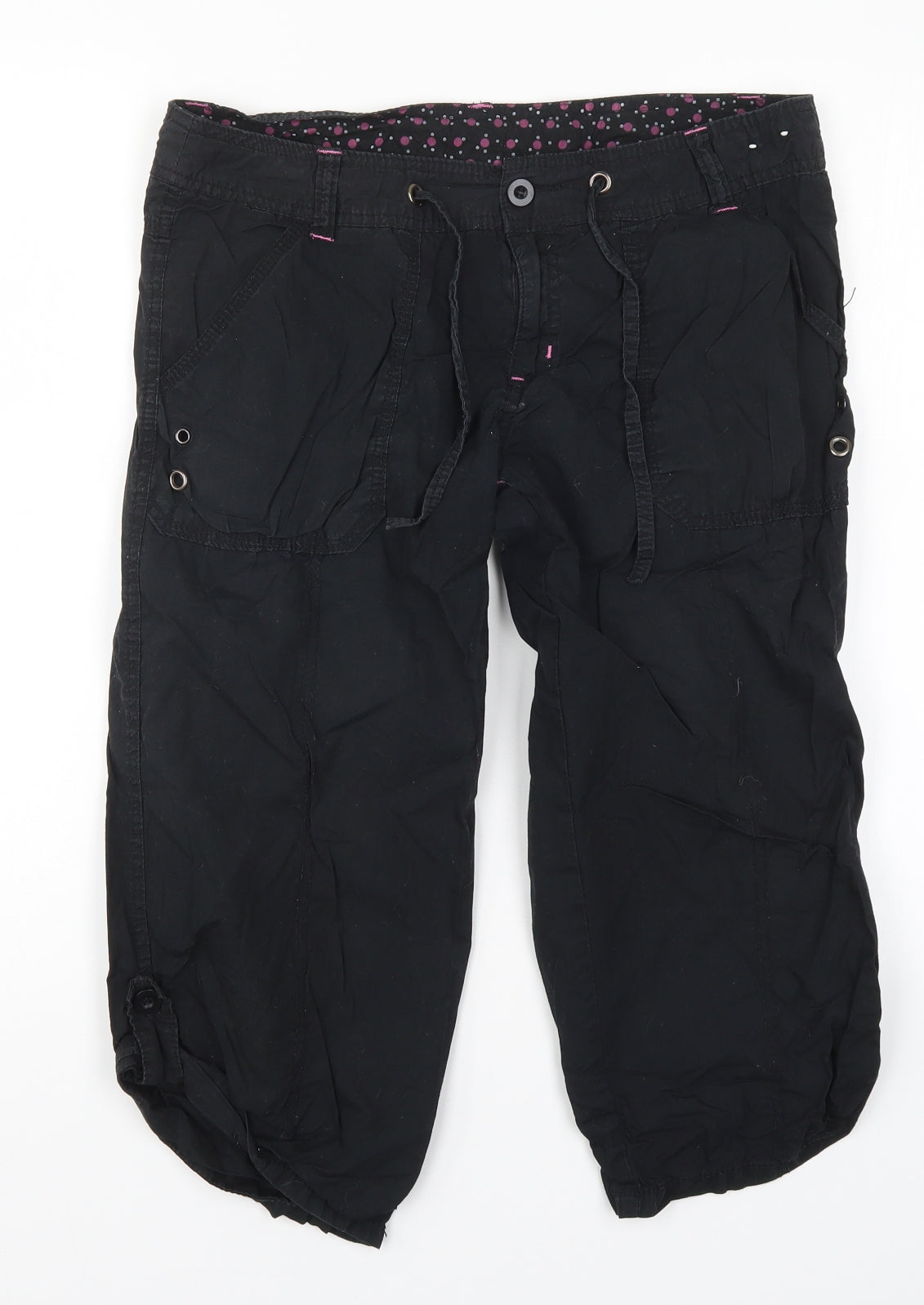 Denim Co Womens Black   Cargo Trousers Size 12