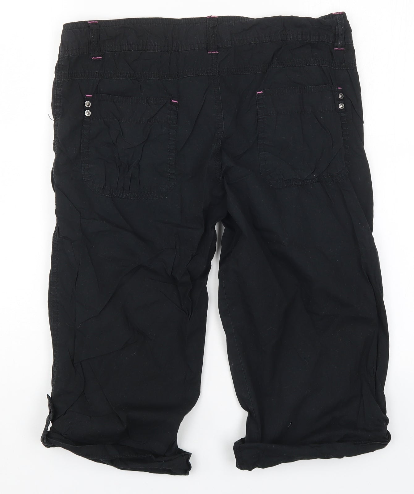 Denim Co Womens Black   Cargo Trousers Size 12