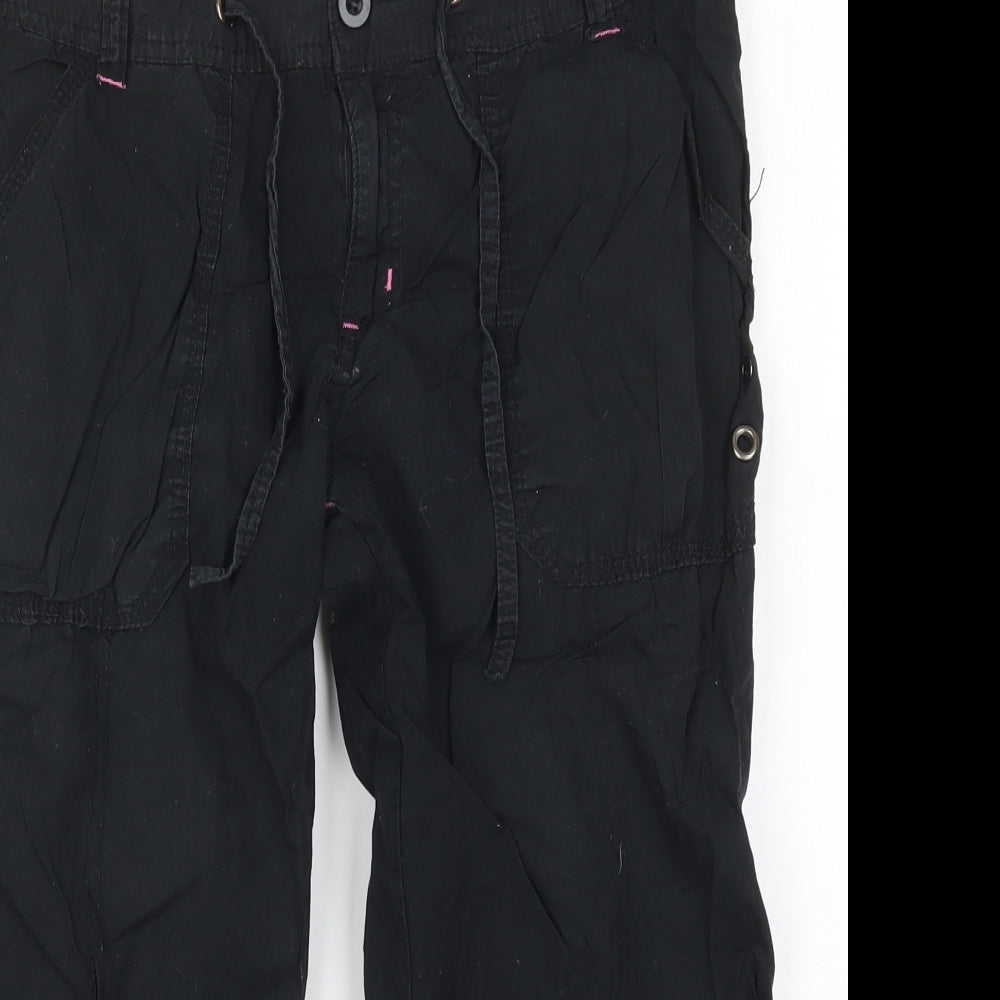 Denim Co Womens Black   Cargo Trousers Size 12