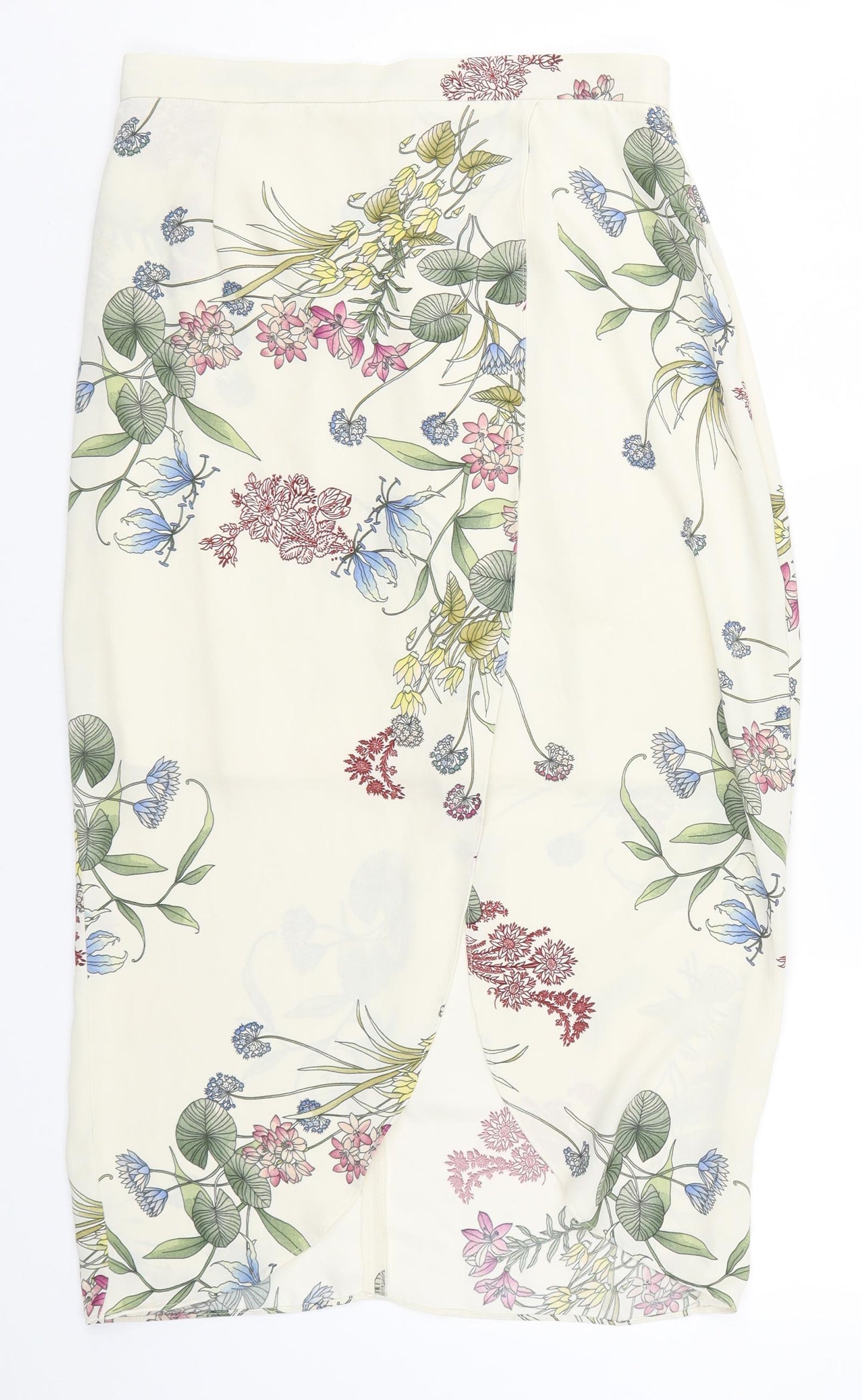 River Island Womens Beige Floral  Mini Skirt Size 10