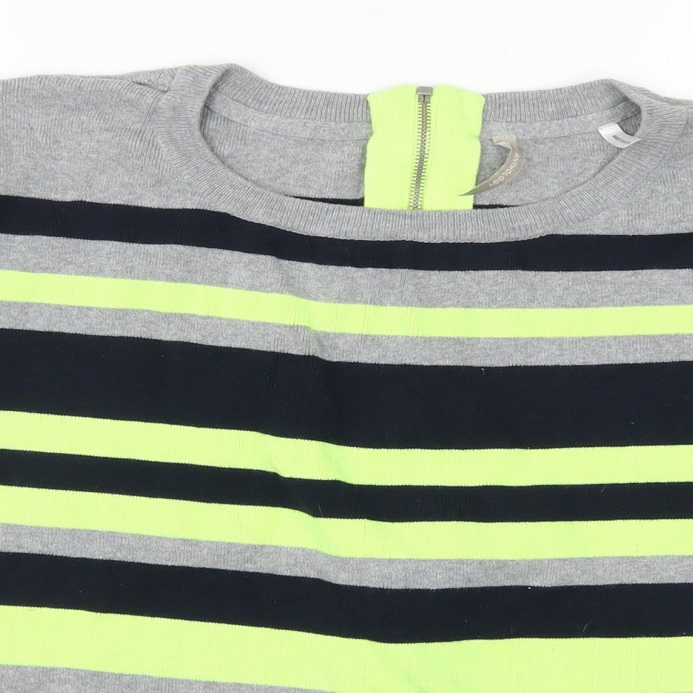 Anthlology Womens Multicoloured Striped Knit Pullover Jumper Size 24