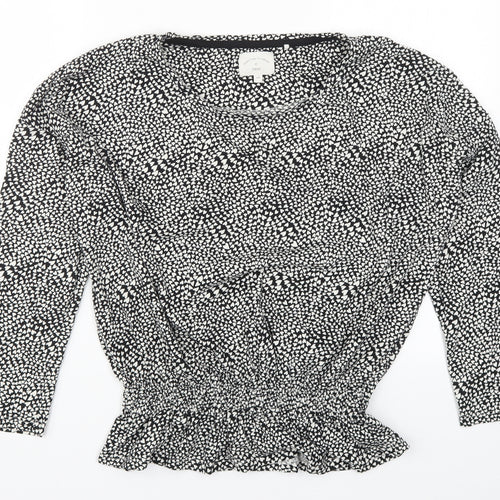 NEXT Womens Black Geometric  Top Pyjama Top Size 16  - Love Hearts