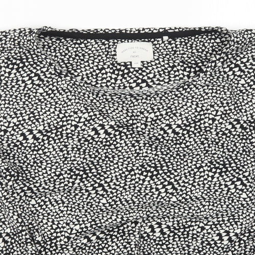 NEXT Womens Black Geometric  Top Pyjama Top Size 16  - Love Hearts