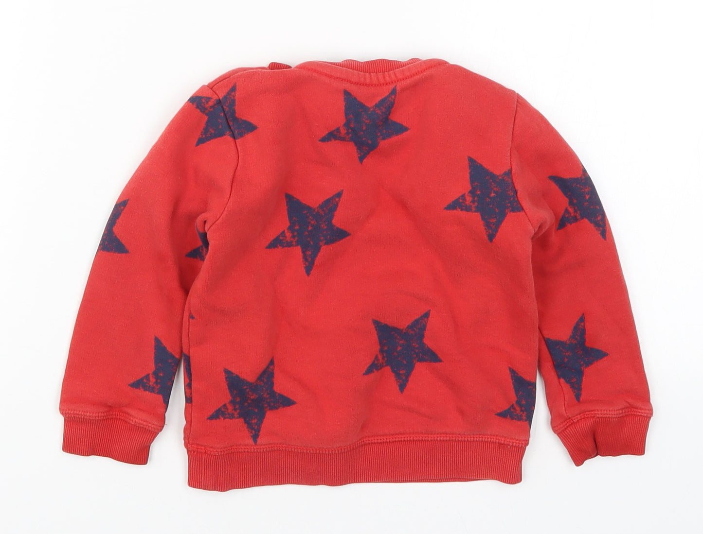 Marks and Spencer Boys Red   Basic T-Shirt Size 18-24 Months  - Stars
