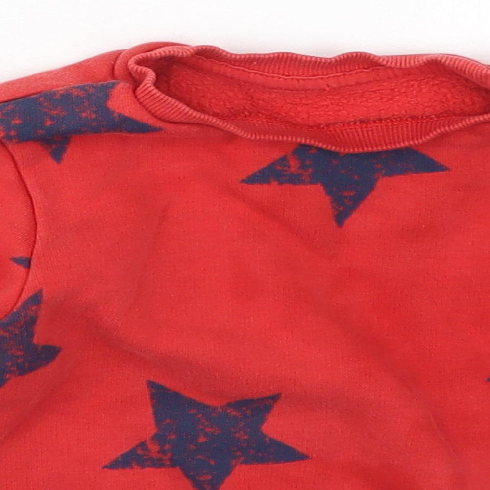 Marks and Spencer Boys Red   Basic T-Shirt Size 18-24 Months  - Stars