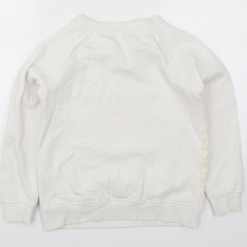 Feel Fabulous Womens White   Pullover Sweatshirt Size 6