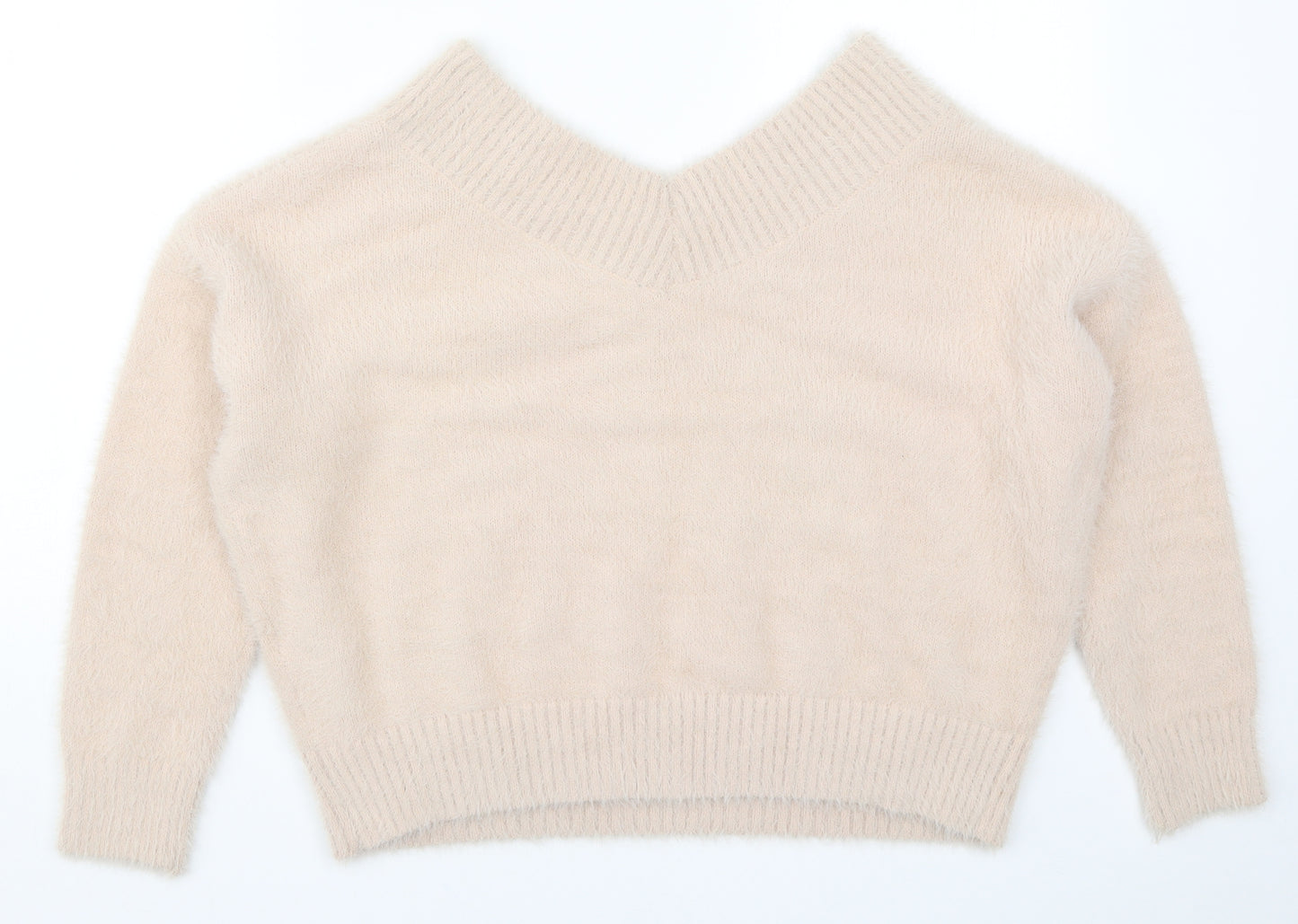 New Look Girls Pink  Knit Pullover Jumper Size 14-15 Years