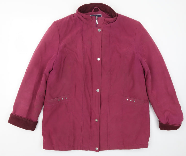 Isle Womens Pink Overcoat Coat Size 18