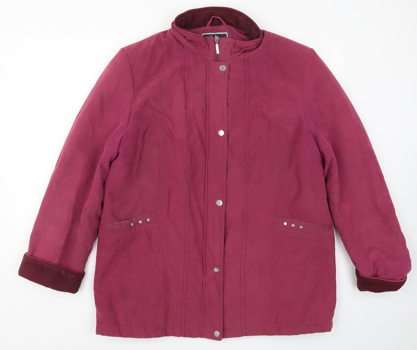 Isle Womens Pink   Overcoat Coat Size 18