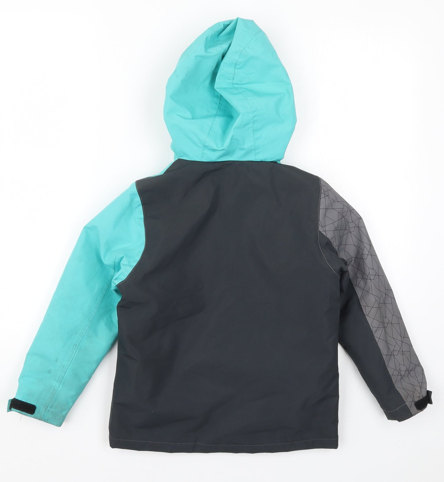 Crane Girls Blue Geometric  Basic Coat Coat Size 5-6 Years
