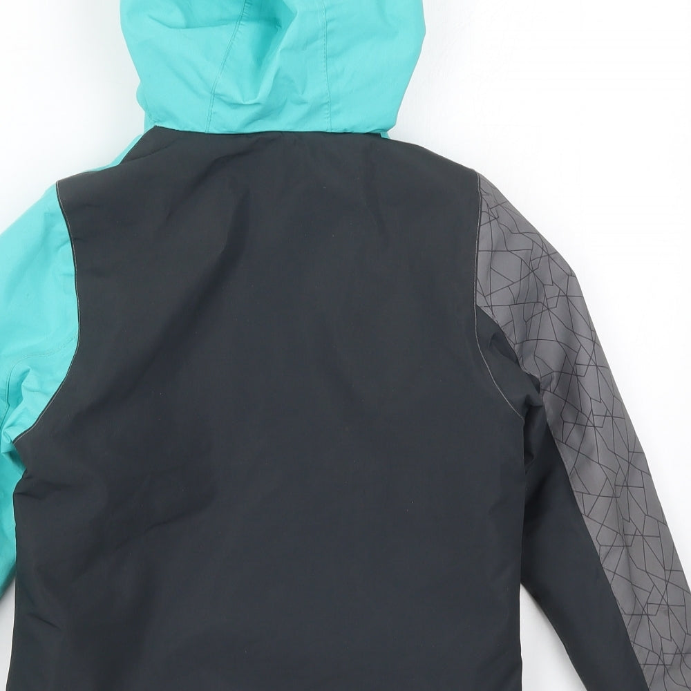 Crane Girls Blue Geometric  Basic Coat Coat Size 5-6 Years