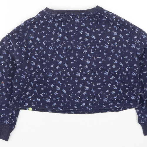 NEXT Girls Blue Floral  Pullover Sweatshirt Size 8 Years  - Lovely