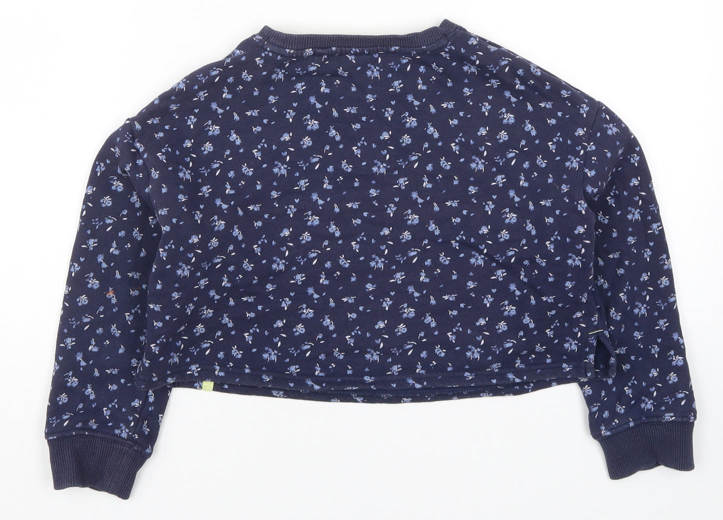 NEXT Girls Blue Floral  Pullover Sweatshirt Size 8 Years  - Lovely