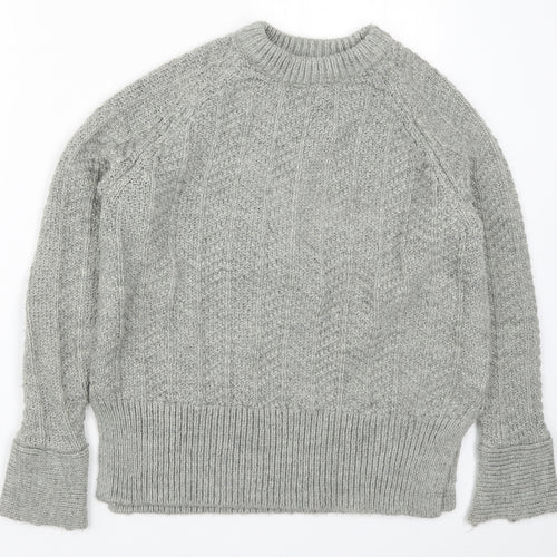 H&M Womens Grey  Knit Pullover Jumper Size S