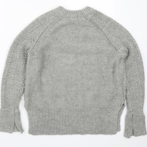 H&M Womens Grey  Knit Pullover Jumper Size S