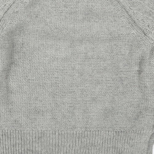 H&M Womens Grey  Knit Pullover Jumper Size S