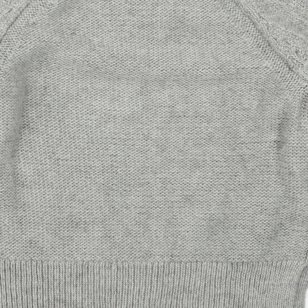 H&M Womens Grey  Knit Pullover Jumper Size S