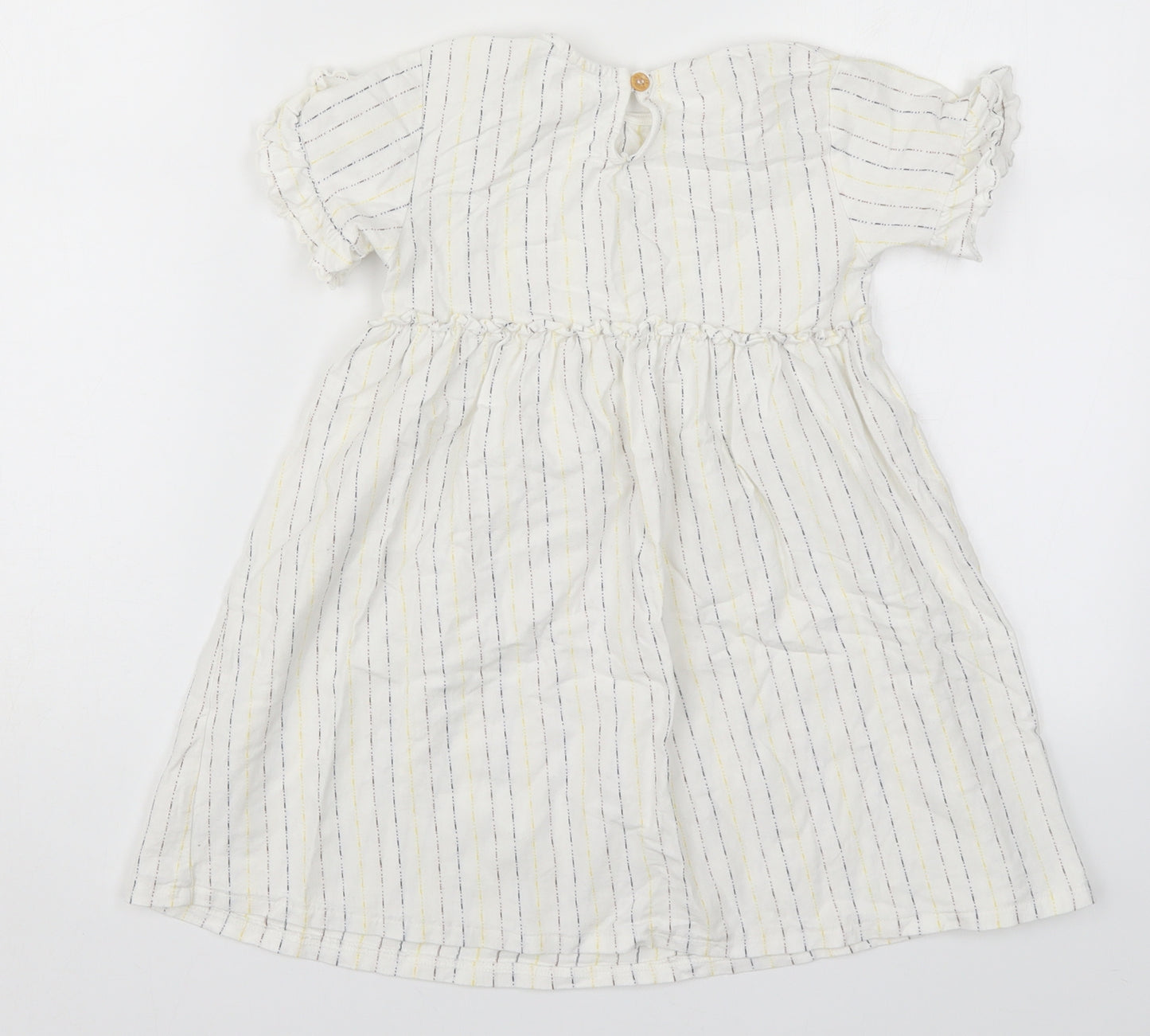 George Girls White Striped  A-Line  Size 4-5 Years