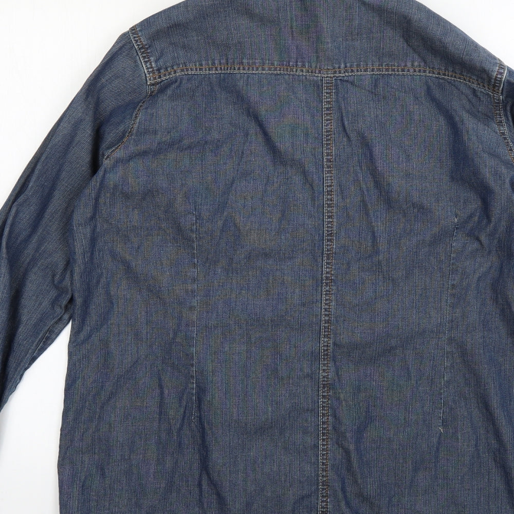 NEXT Womens Blue   Basic Button-Up Size 14