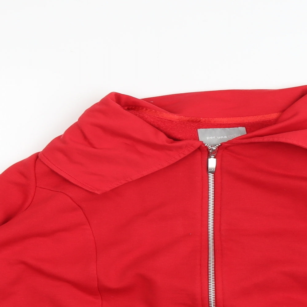 Per Una Womens Red   Jacket Coat Size L
