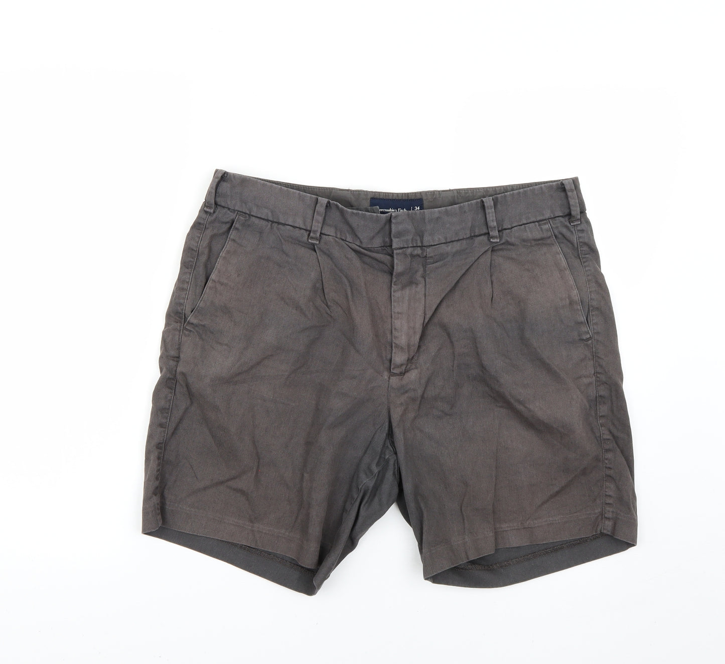 abercombie Mens Brown   Chino Shorts Size 34