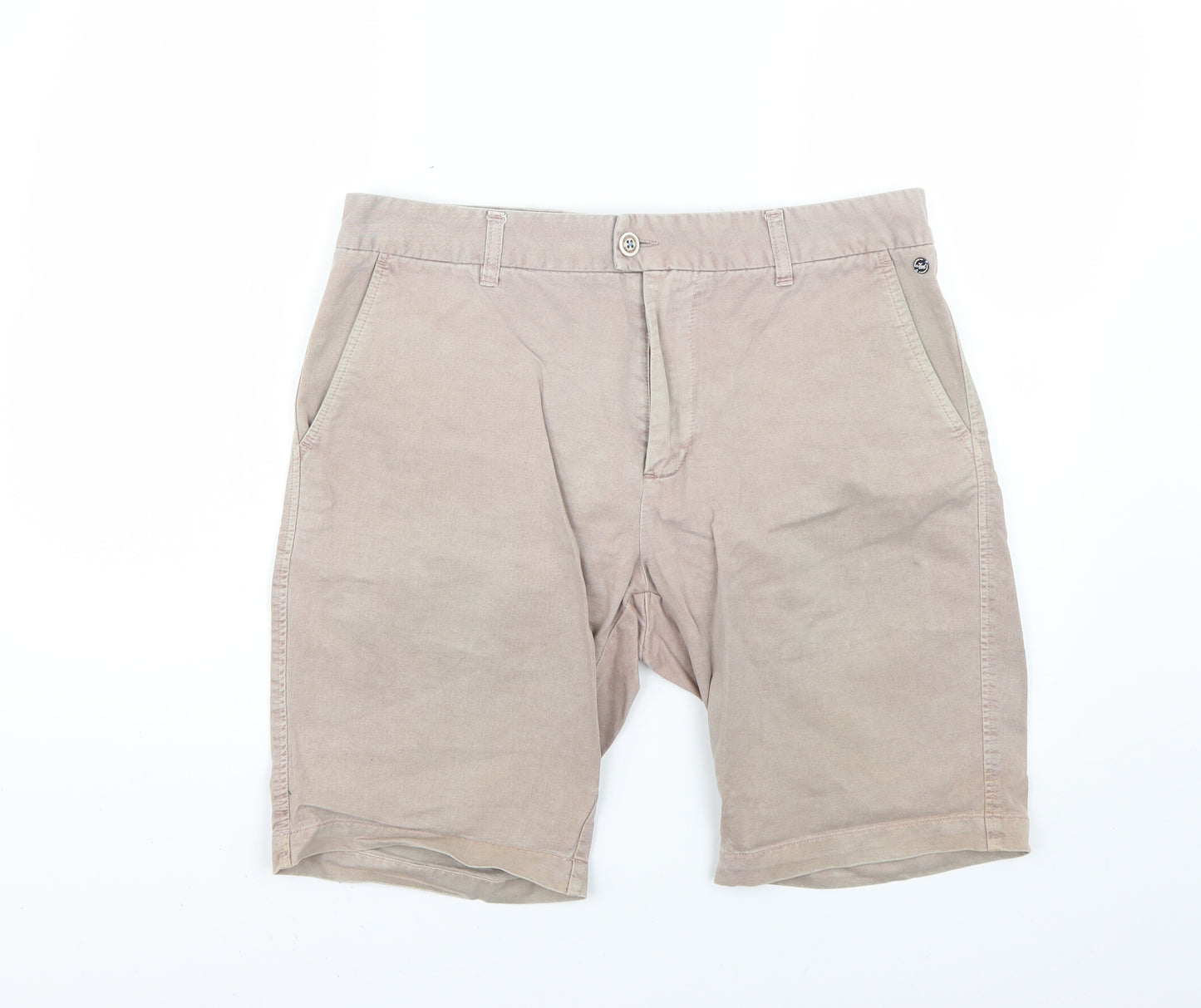 Industrie Mens Beige   Chino Shorts Size 34