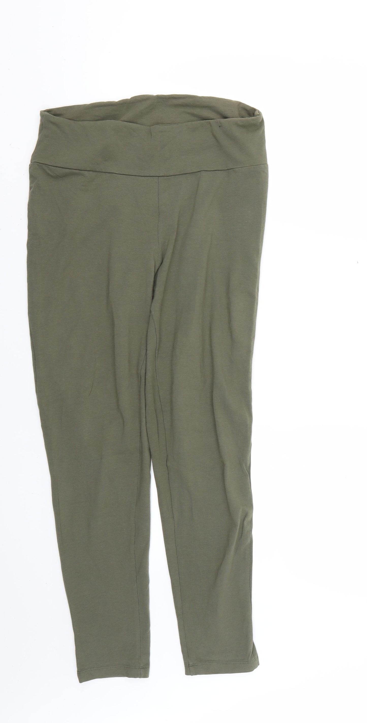 Primark Womens Green   Cropped Leggings Size 12 L24 in