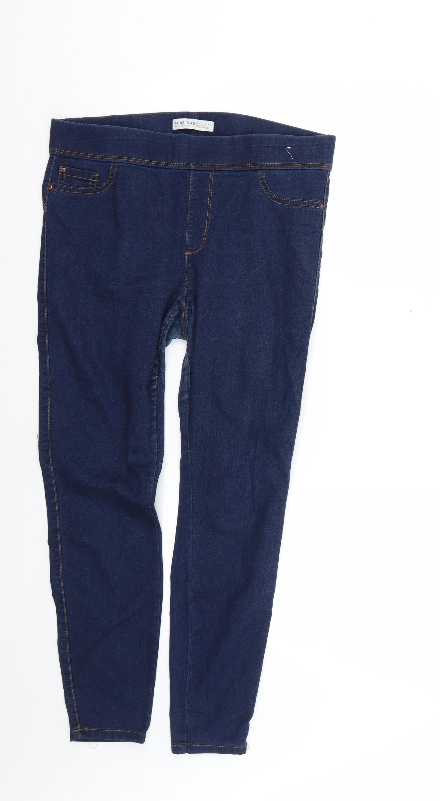 Denim & Co. Womens Blue   Jegging Jeans Size 14 L25 in