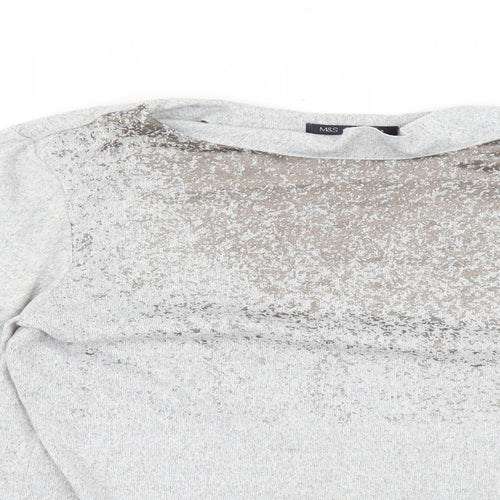 Marks and Spencer Womens Grey   Pullover Jumper Size 14
