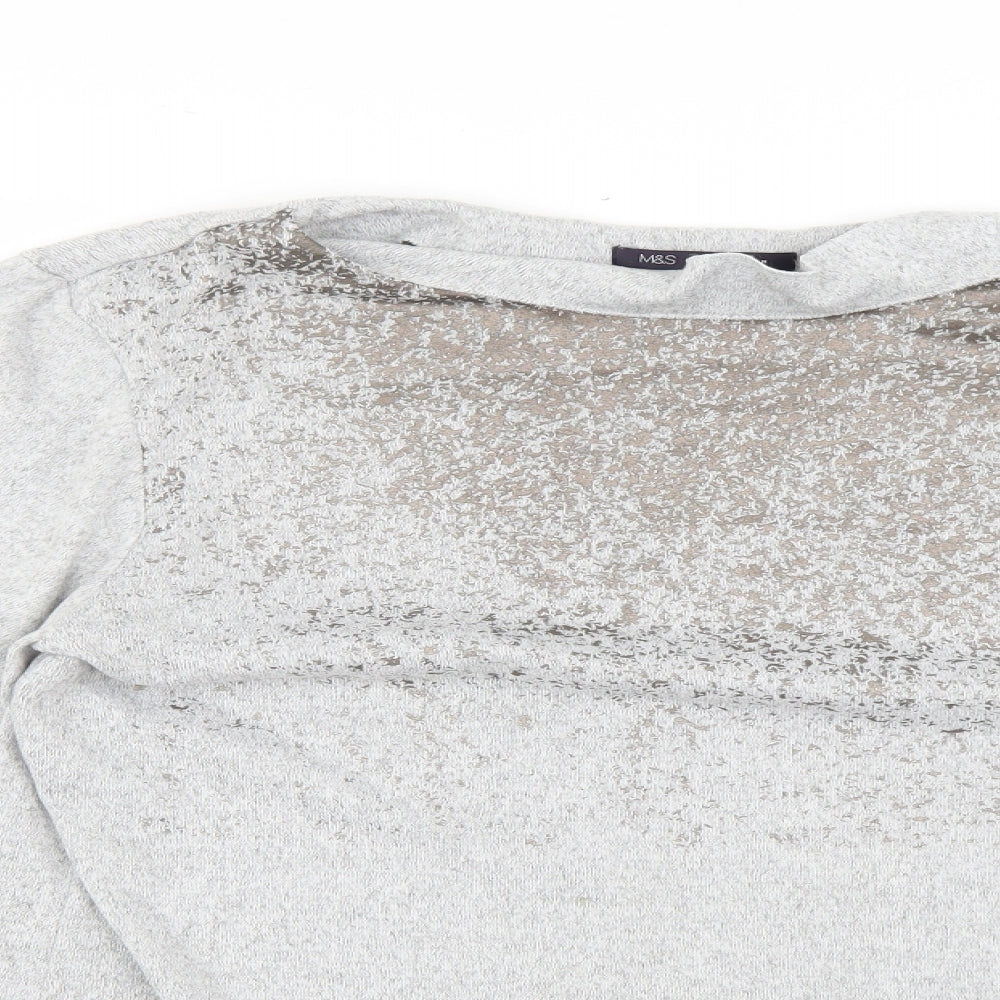 Marks and Spencer Womens Grey   Pullover Jumper Size 14