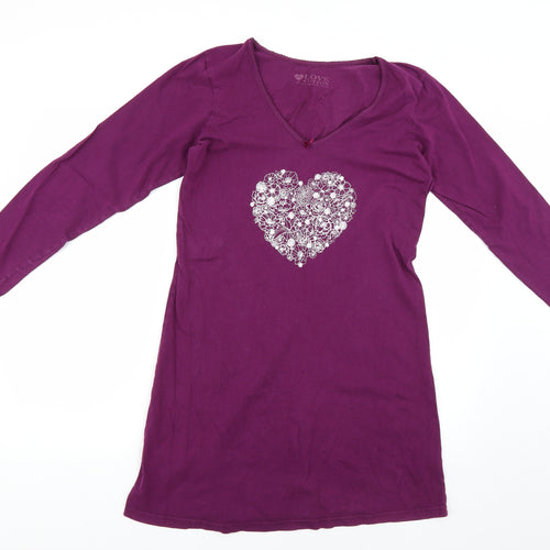 love to lounge Womens Purple Solid  Top Dress Size 10