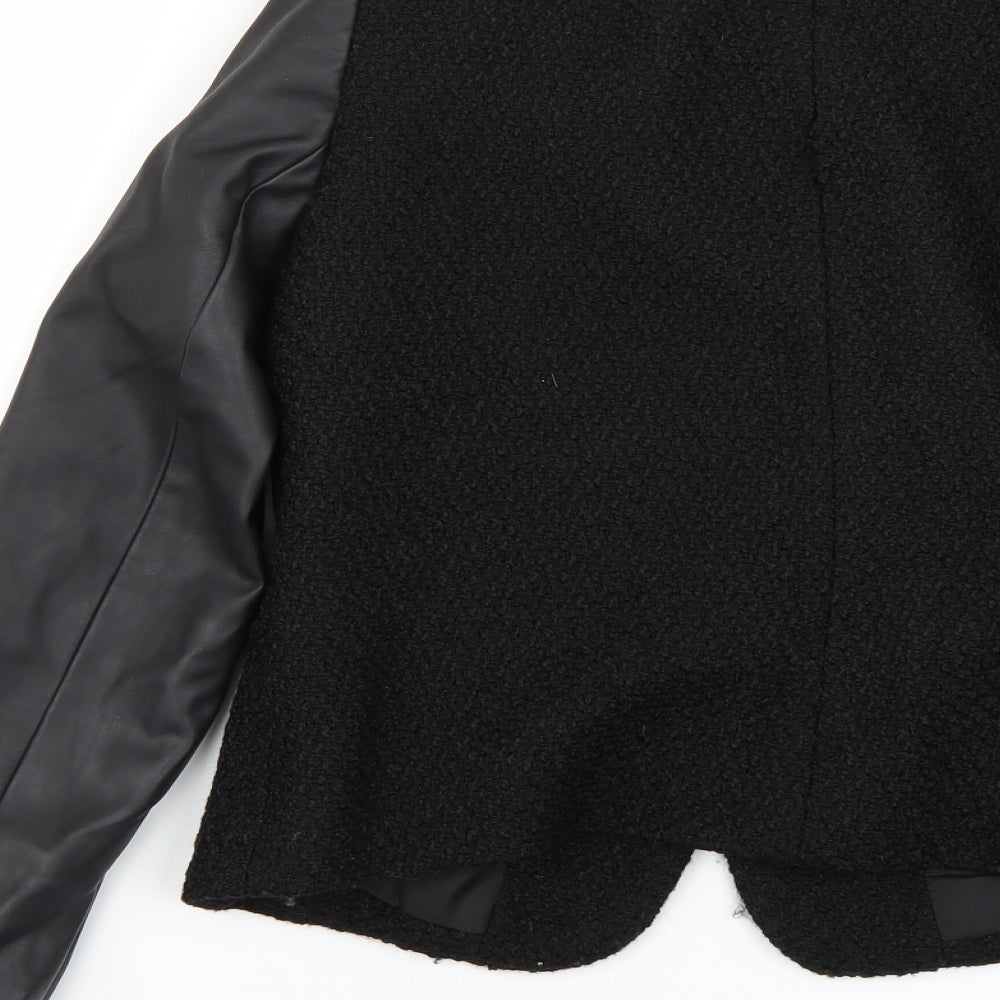Dorothy Perkins Womens Black   Overcoat Coat Size 12