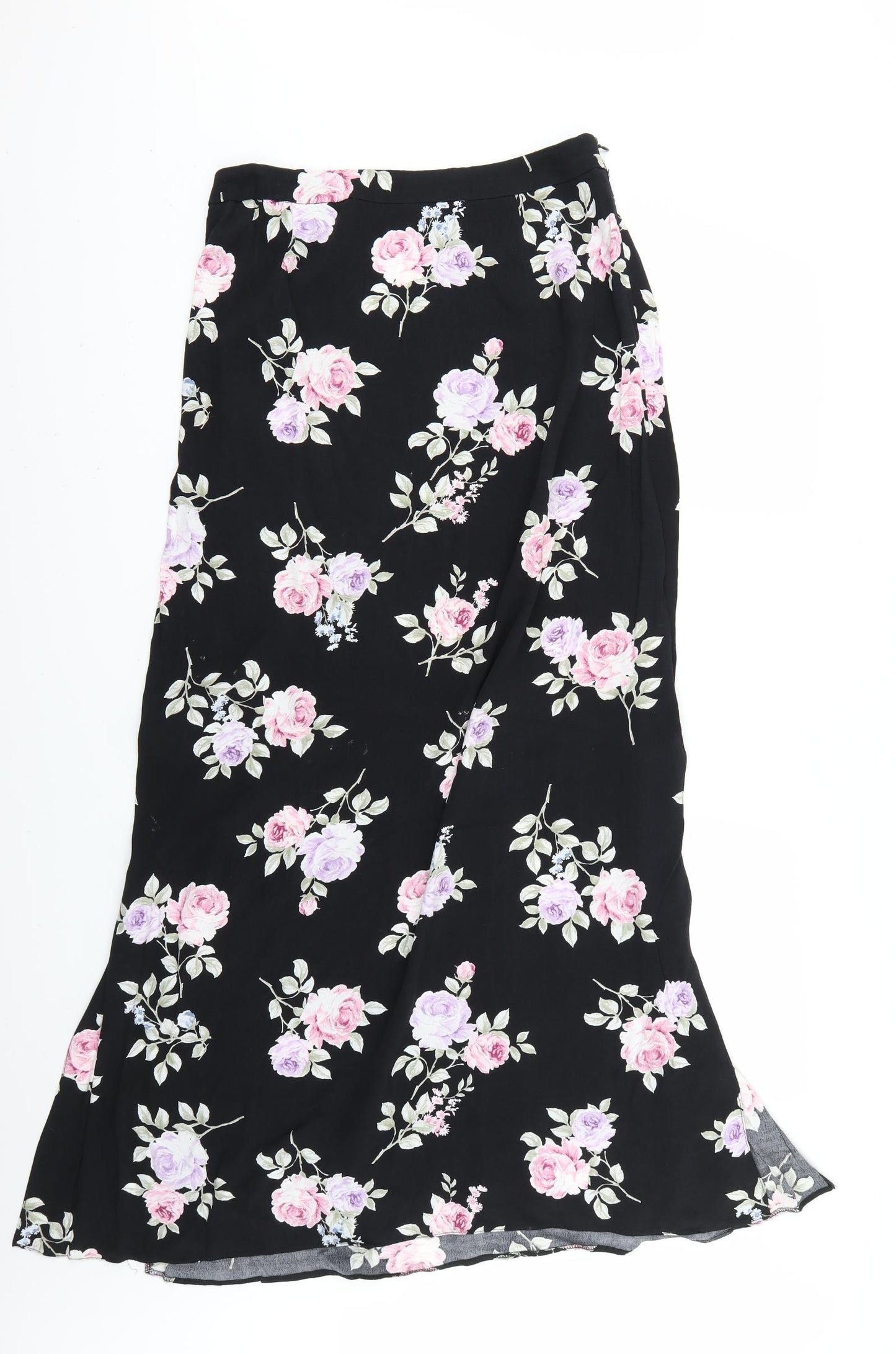 New Look Womens Multicoloured Floral  Flare Skirt Size 12