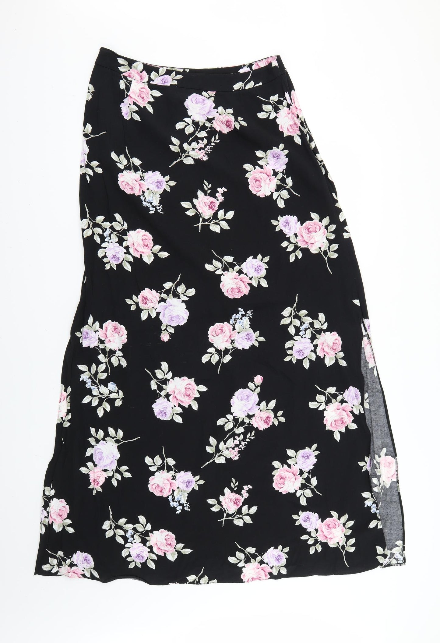 New Look Womens Multicoloured Floral  Flare Skirt Size 12