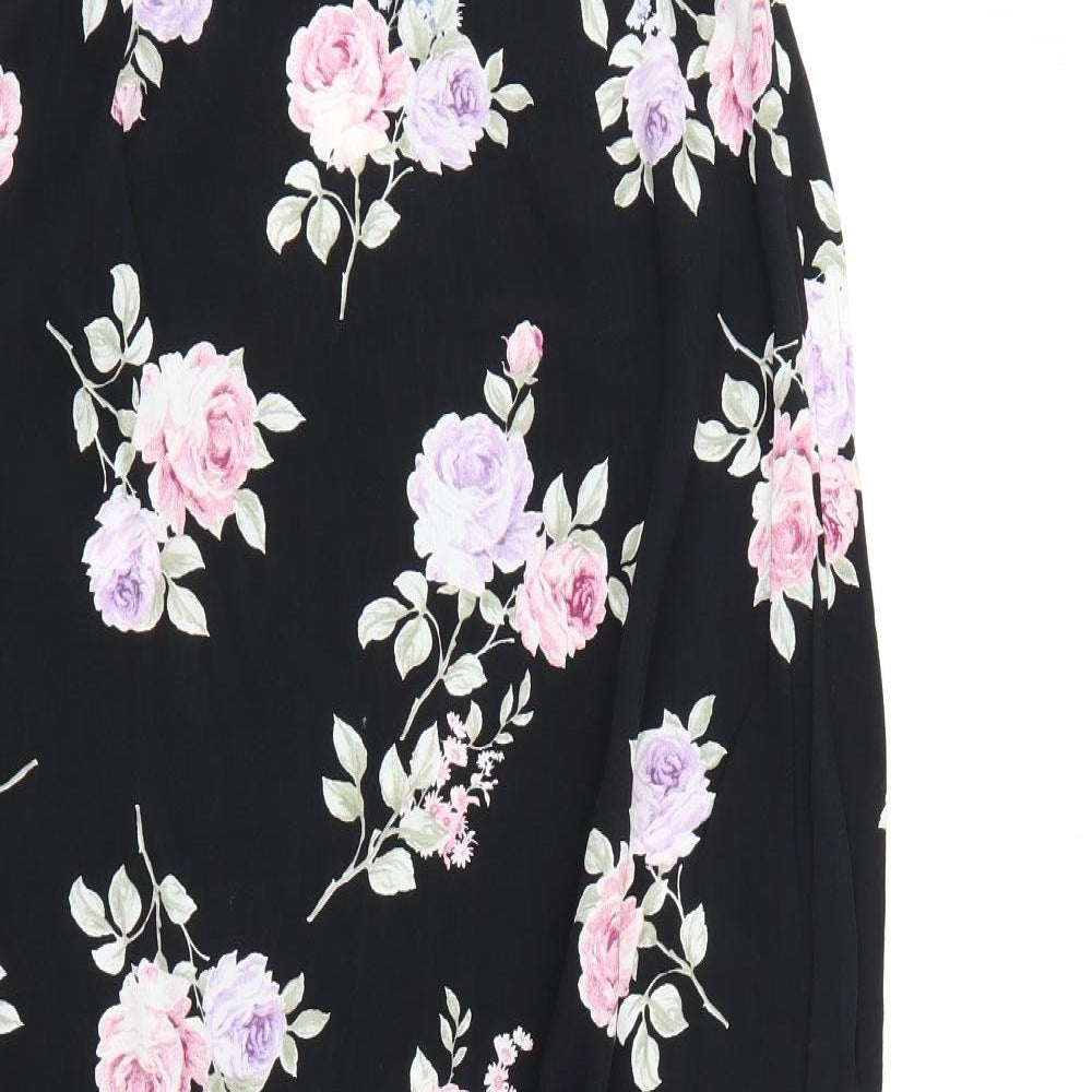 New Look Womens Multicoloured Floral  Flare Skirt Size 12