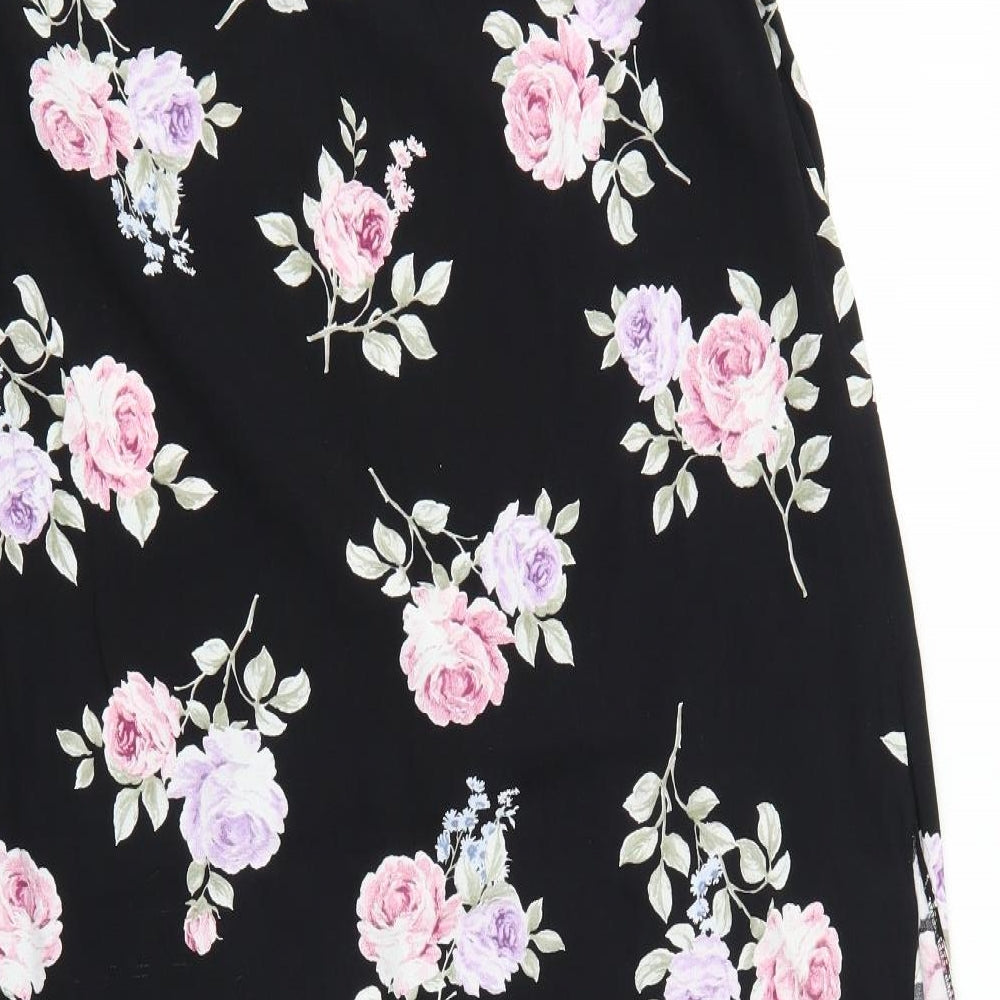 New Look Womens Multicoloured Floral  Flare Skirt Size 12