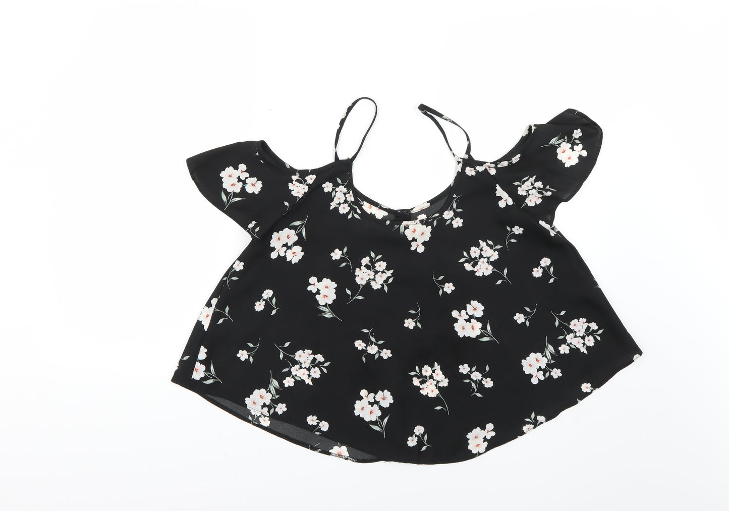 Atmosphere Womens Black Floral  Basic Blouse Size 12