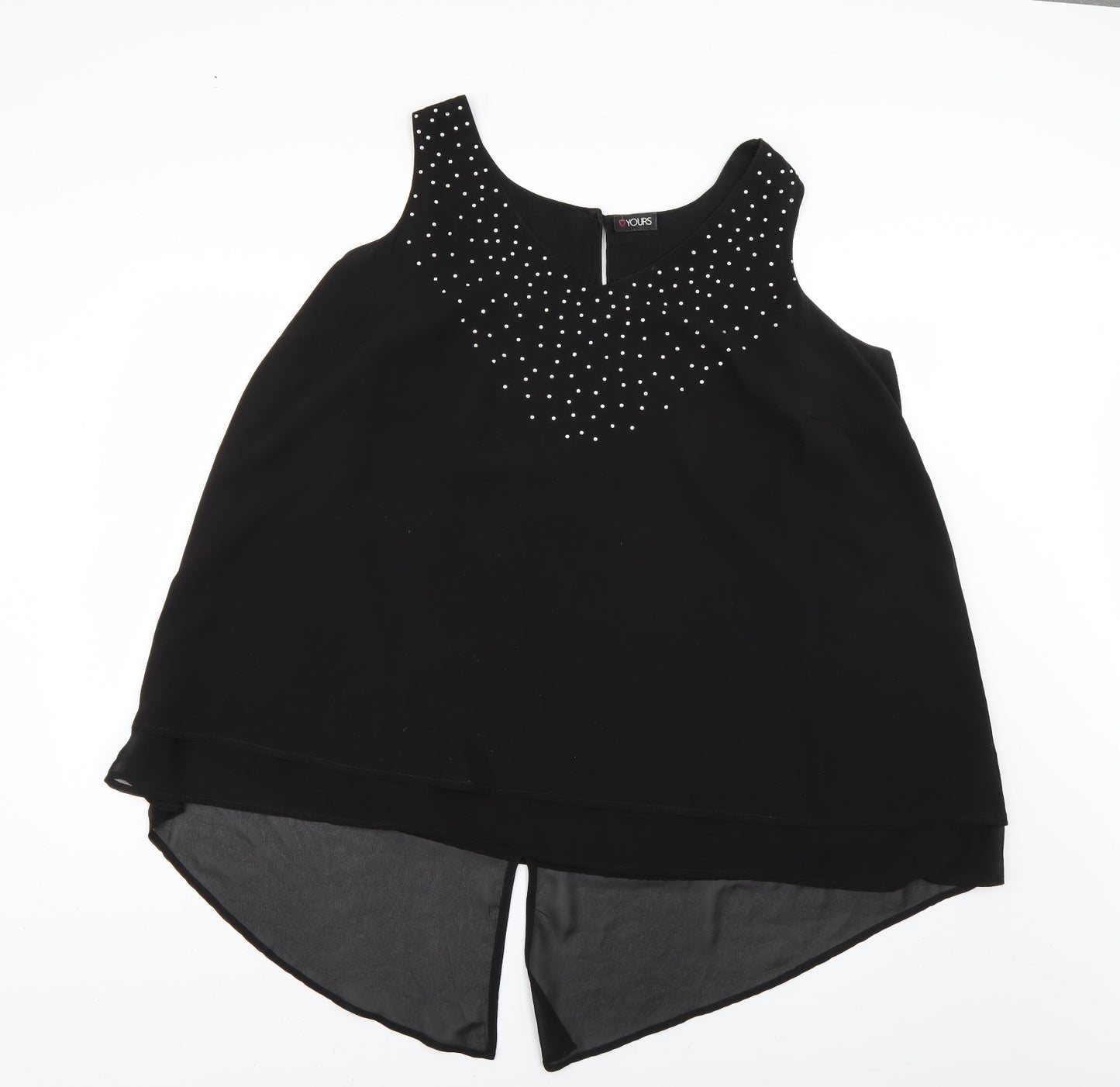Yours Womens Black   Basic Blouse Size 22