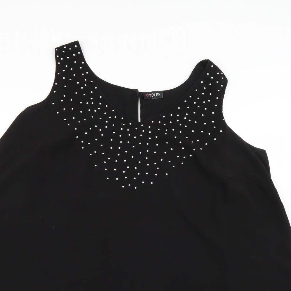 Yours Womens Black   Basic Blouse Size 22