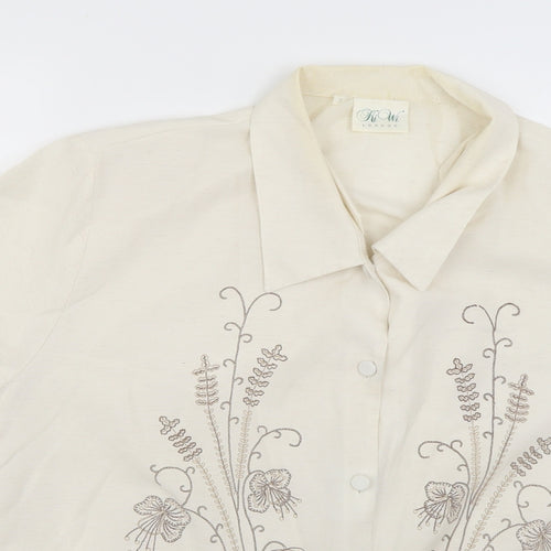 kiwi london Womens Beige   Basic Button-Up Size 24