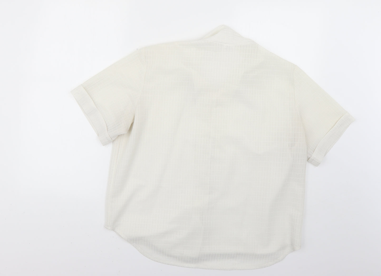 Preworn Womens Beige   Basic Button-Up Size 22