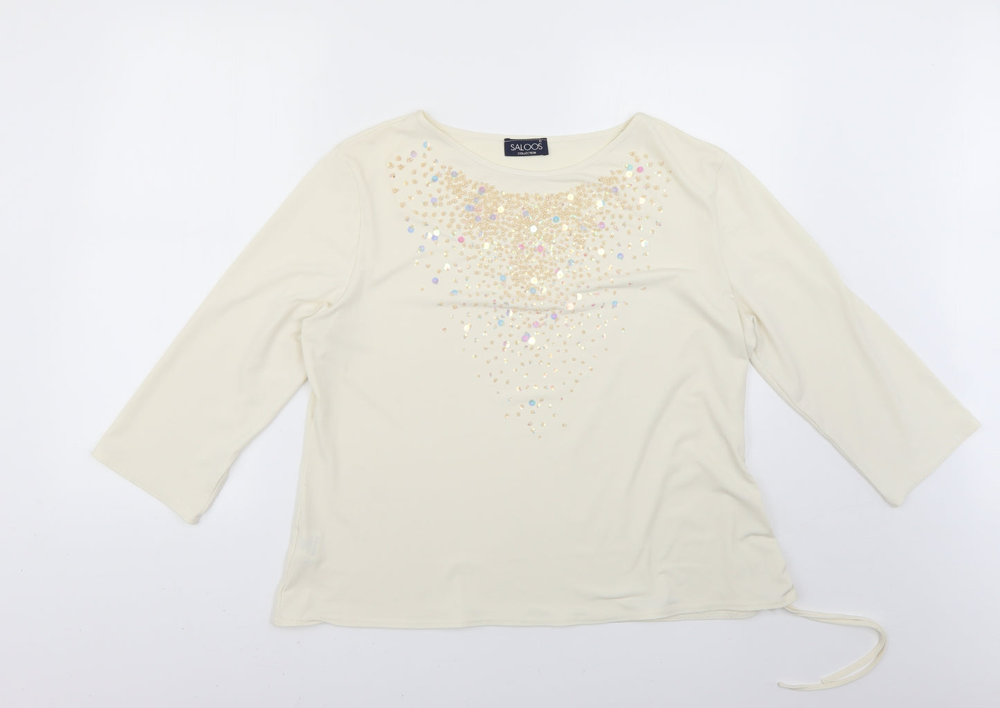 saloos collection Womens Beige   Basic Blouse Size 2XL