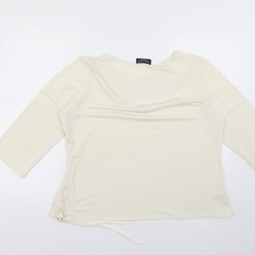 saloos collection Womens Beige   Basic Blouse Size 2XL