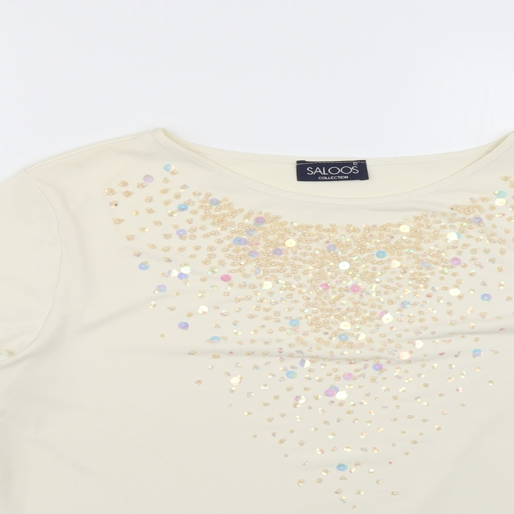 saloos collection Womens Beige   Basic Blouse Size 2XL