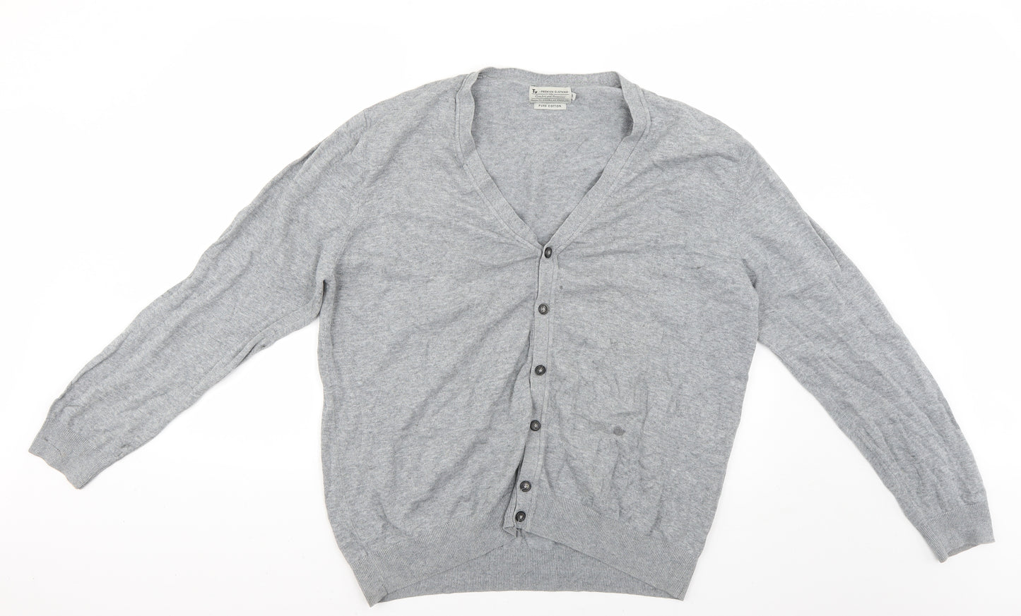 TU Mens Grey   Cardigan Jumper Size XL
