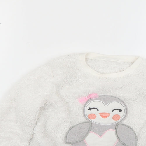 gorge Girls White Solid  Top Pyjama Top Size 6-7 Years
